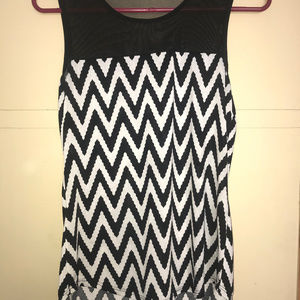 Black/White Chevron tank top